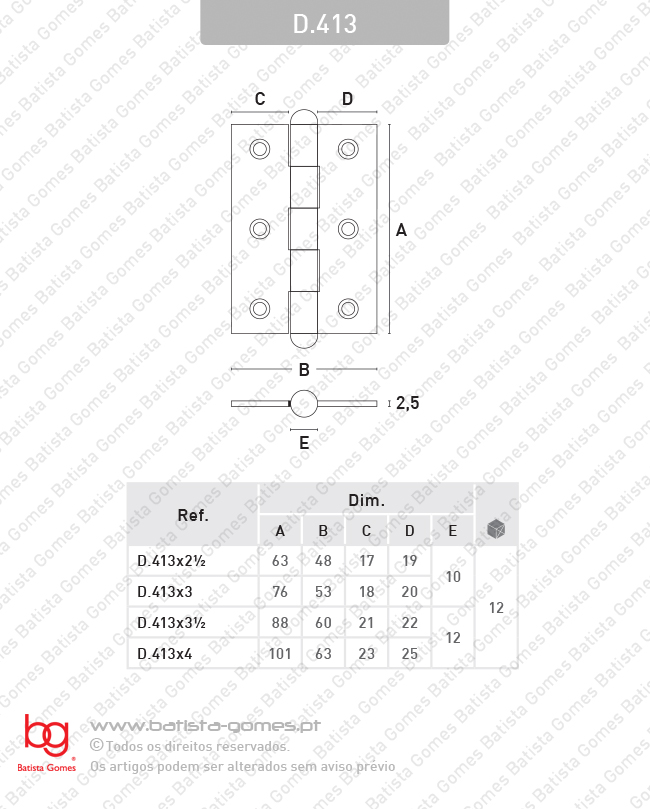 Dobradi�a fiel com eixo amov�vel - LAT�O Lacado Preto